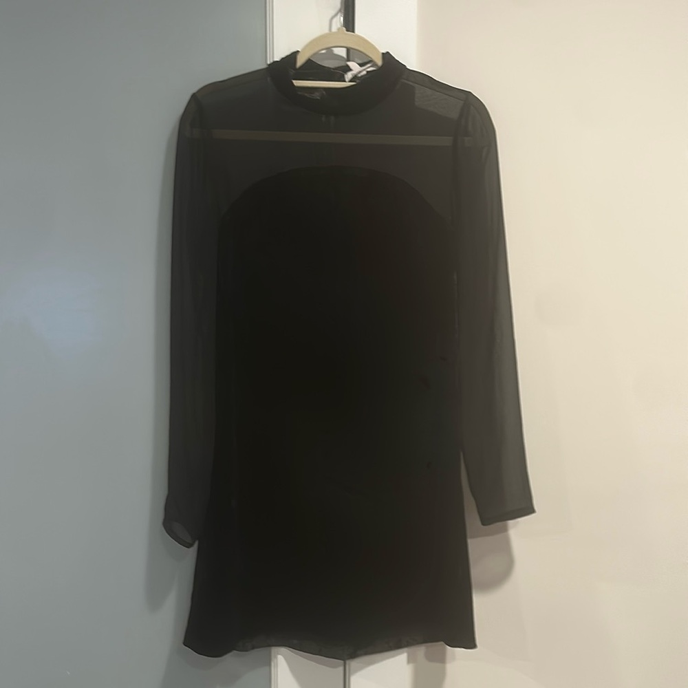 BCBGeneration black, velvet cocktail dress.